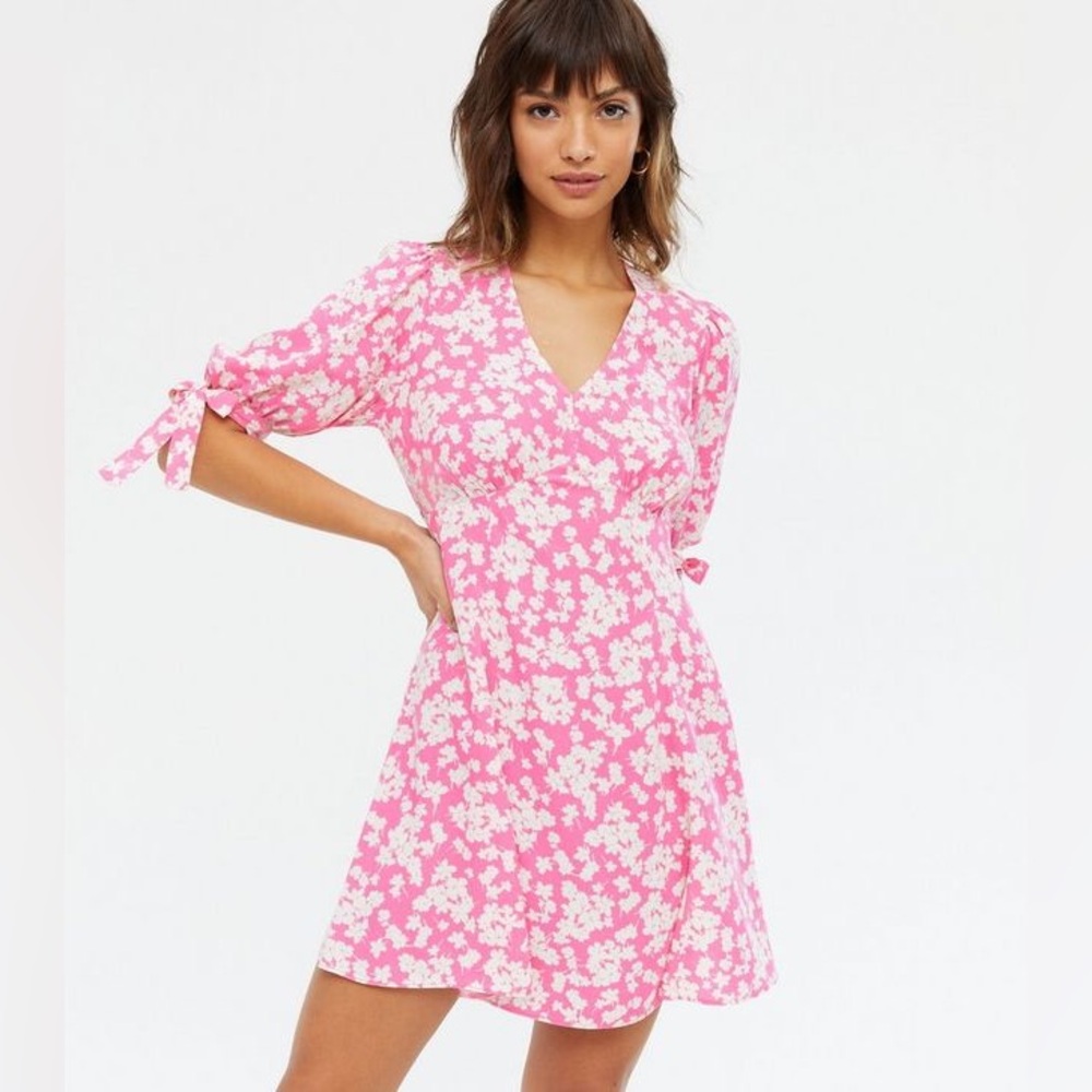 New Look Pink Floral Dress